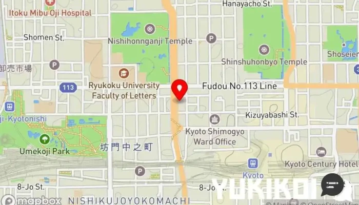 の地図 トラットリアエム 京都 レストラン, バー, イタリア料理店 で 京都市