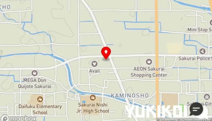 の地図 ドミノ・ピザ桜井店 ピザ店 で 桜井市