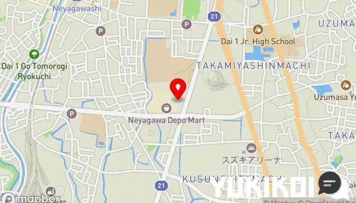 の地図 バイキング 左近 寝屋川店 焼肉店 で 寝屋川市