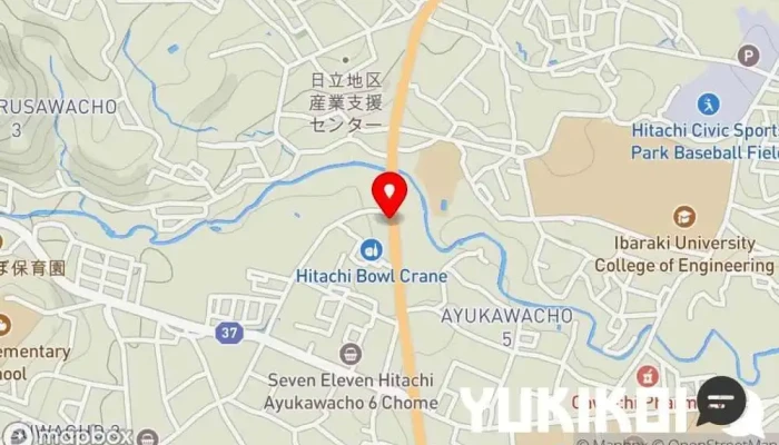 の地図 バーミヤン 日立鮎川店 中華料理店, 中華麺レストラン, テイクアウト可能な中華料理店, デリバリー中華料理店, ファミリー レストラン, 宅配/出前, テイクアウト, ラーメン屋 で 日立市
