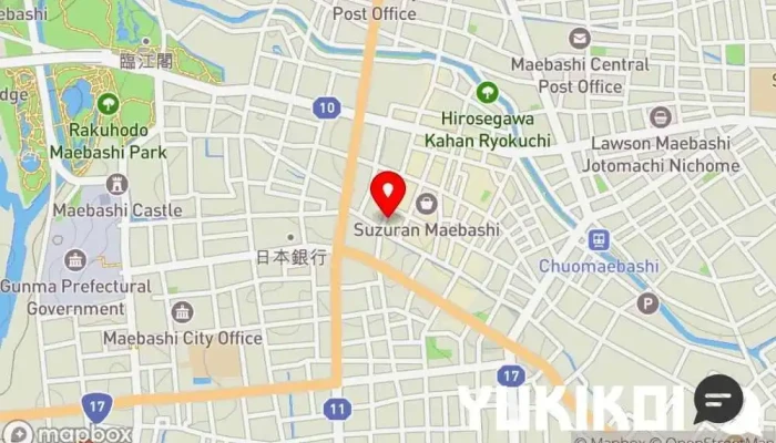 の地図 パーラーレストラン モモヤ 日本式洋食レストラン で 前橋市