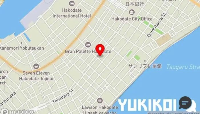 の地図 ビストロ やまくろ ビストロ, フランス料理店 で 函館市