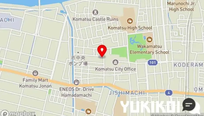 の地図 ビストロ＆ワインバー ＢＡＲＩＮ（バリン） 小松 ワインバー, ビストロ, フランス料理店, イタリア料理店, ワイン専門店 で 小松市