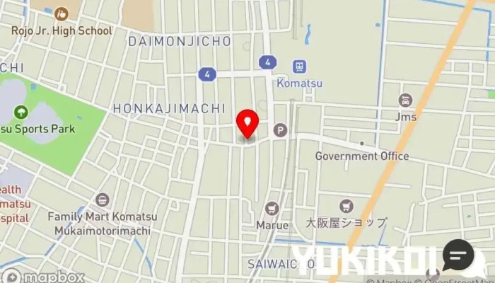 の地図 ブニヤ・デ・モカ フランス料理店, レストラン で 小松市