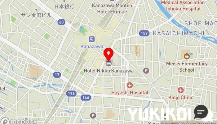の地図 ヨーロピアンキュイジーヌ「ラ・プラージュ」 フランス料理店 で 金沢市