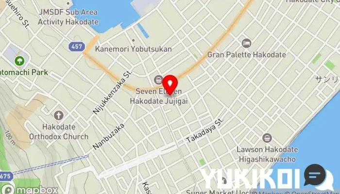 の地図 ラッキーピエロ 十字街銀座店 ハンバーガー店, レストラン で 函館市