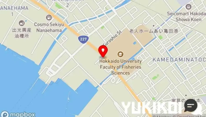 の地図 ラッキーピエロ 港北大前店 ハンバーガー店 で 函館市