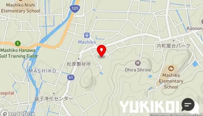 の地図 ラーメン大功 ラーメン屋 で 益子町
