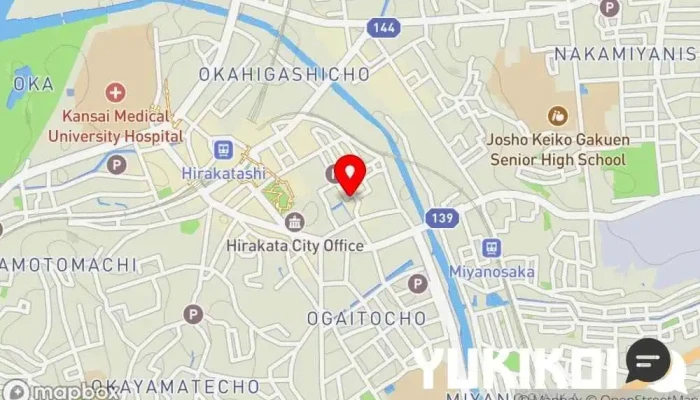 の地図 リブ ゴーシュ フランス料理店 で 枚方市