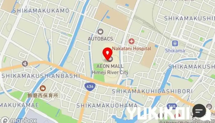 の地図 リンガーハット イオンモール姫路リバーシティ店 ちゃんぽん麺レストラン, ファミリー レストラン, テイクアウト で 姫路市