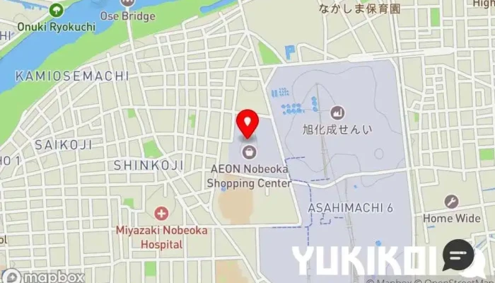 の地図 リンガーハット イオン延岡ショッピングセンター店 ちゃんぽん麺レストラン, ファミリー レストラン, テイクアウト で 延岡市