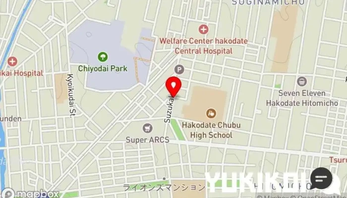 の地図 レストハウス 樹林 レストラン で 函館市