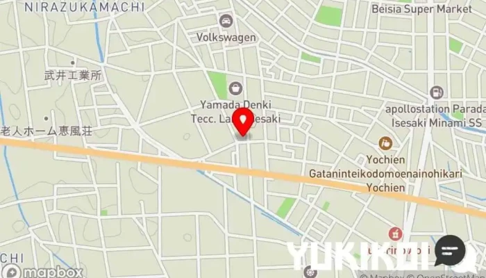 の地図 レストラン アンジェロ 日本式洋食レストラン で 伊勢崎市