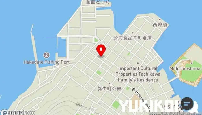 の地図 レストラン ヨシヤ 日本式洋食レストラン で 函館市