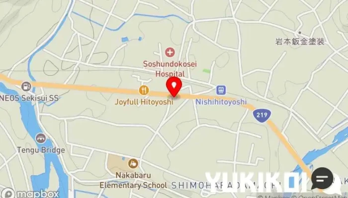 の地図 レストラン人吉 レストラン で 人吉市