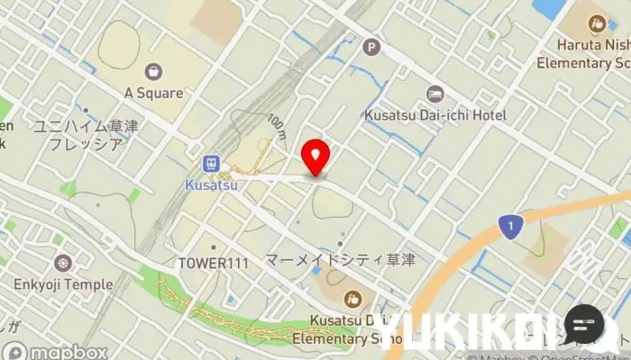 の地図 ワインと炭の音 食堂ますだ フランス料理店, イタリア料理店, 居酒屋, 肉料理店, モダン居酒屋レストラン, レストラン, シーフード・海鮮料理店, スペイン料理店, ステーキハウス, ワインバー で 草津市