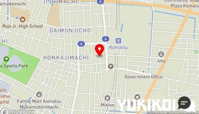 の地図 ワインの酒場 mono 居酒屋, バー＆グリル, 北イタリア料理店, 南イタリア料理店, ワインバー で 小松市
