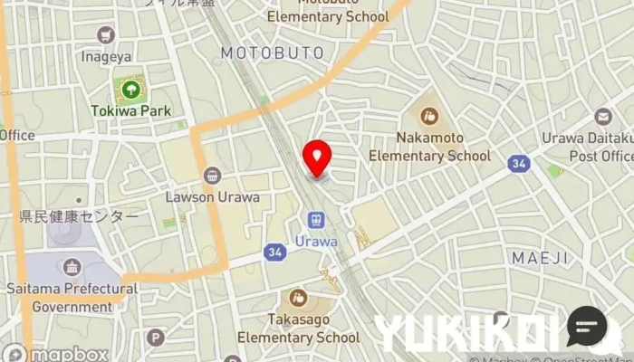 の地図 ワイン食堂 Salad‐Leaf ビストロ, 鶏料理店, 創作料理店, フランス料理店, 無国籍料理店, イタリア料理店, 居酒屋, 地中海料理店, 洋食レストラン, ワインバー で さいたま市