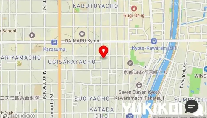 の地図 㐂はる（きはる） 和食店 で 京都市