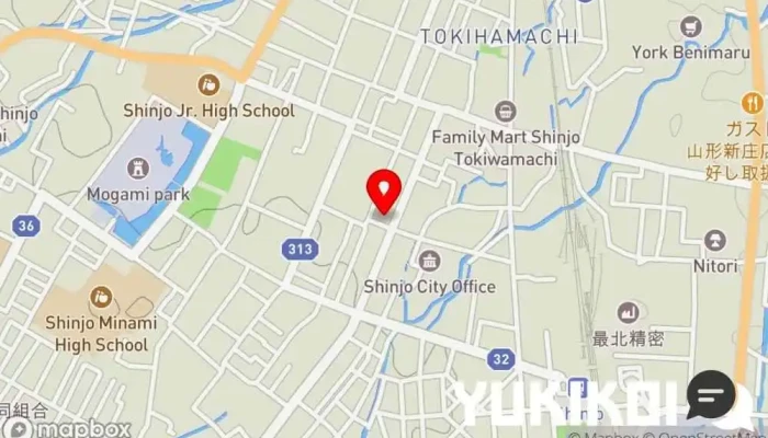 の地図 中国料理・和洋食・餃子舗 北京飯店 中華料理店 で 新庄市