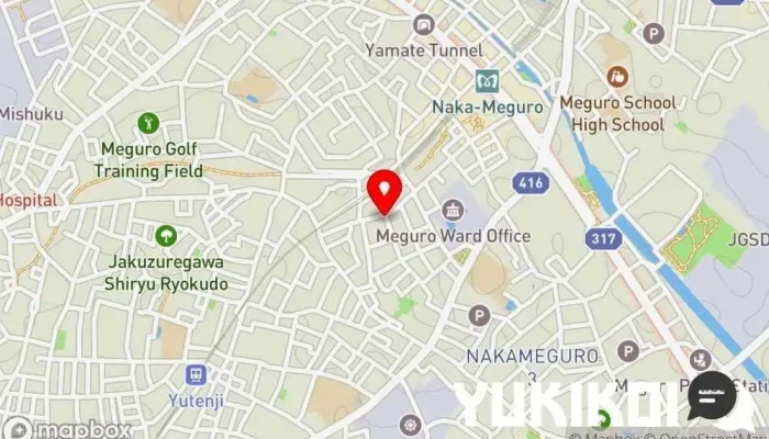 の地図 中目黒グリル ビストロ, フランス料理店, 肉料理店, ワインバー で 目黒区