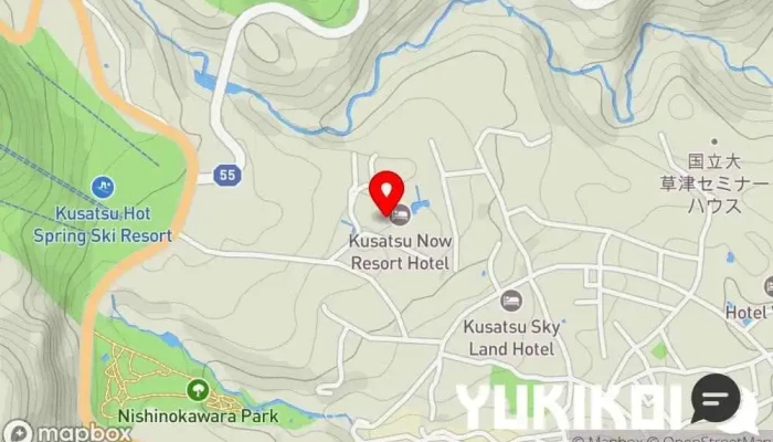 の地図 中華料理上海 中華料理店 で 草津町