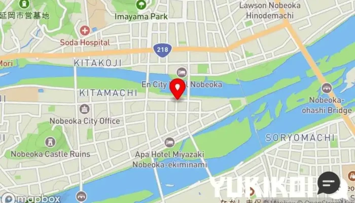 の地図 串焼 和坊（かあぼう） 串焼き店 で 延岡市