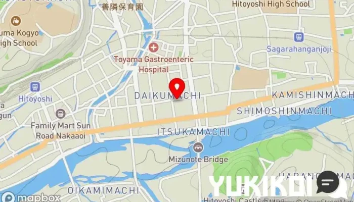 の地図 丸一蕎麦屋 蕎麦店 で 人吉市