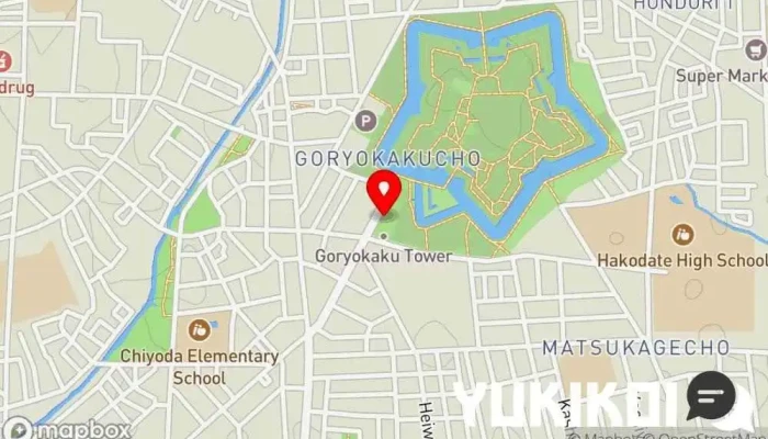 の地図 五島軒 函館カレーEXPRESS 五稜郭タワー店 カレー店 で 函館市