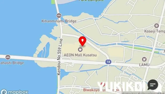 の地図 五穀 イオンモール草津店 滋賀の釜炊きご飯 和食店 で 草津市