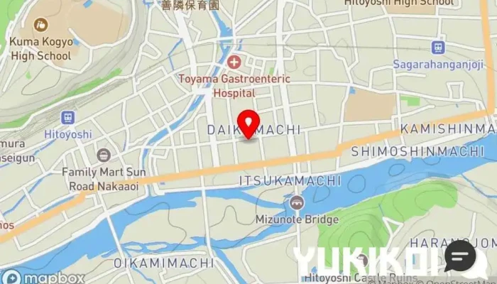 の地図 京だる 居酒屋 で 人吉市