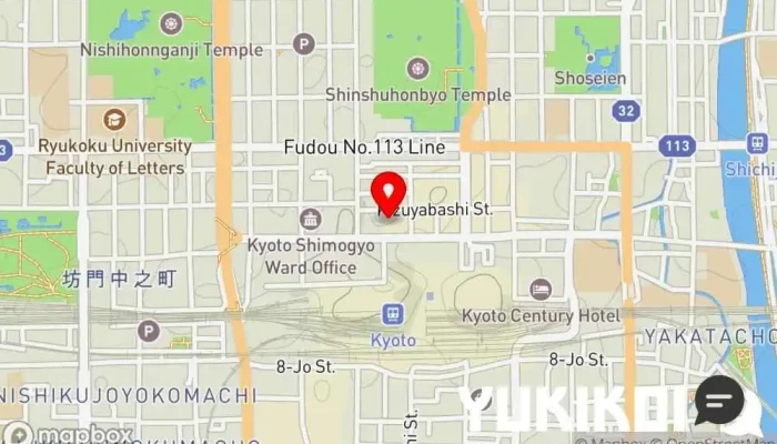 の地図 京懐石 美濃吉 京都新阪急ホテル店 会席・懐石料理店, 純和食店, 和食店 で 京都市