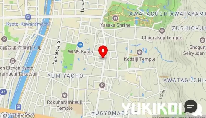 の地図 京料理 祇園 おくおか 和食店, 会席・懐石料理店, 京都風日本料理店 で 京都市