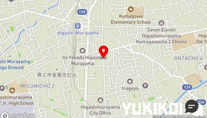 の地図 八山庵 蕎麦店 で 東村山市