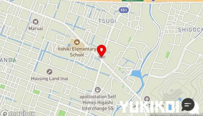の地図 六盛 うどん屋 で 姫路市