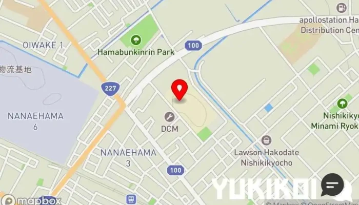 の地図 六花亭 イオン上磯店 スイーツ店 で 北斗市
