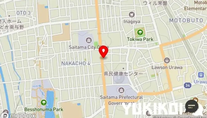 の地図 内藤流手打ちそば あさきや 蕎麦店, 麺類専門店 で さいたま市