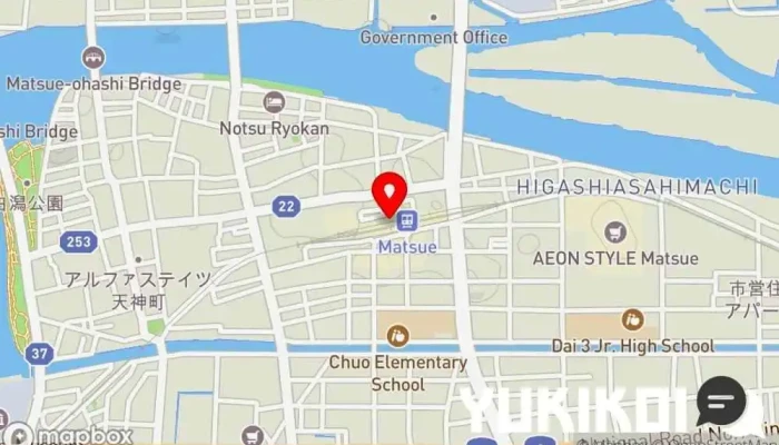 の地図 出雲そば たたらや 蕎麦店 で 松江市