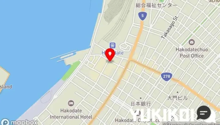 の地図 函館ダイニング 雅家 居酒屋, シーフード・海鮮料理店 で 函館市