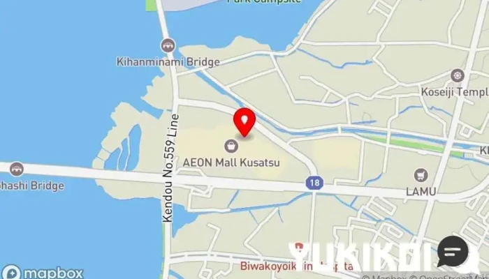の地図 函館市場 イオンモール草津店 回転寿司店 で 草津市
