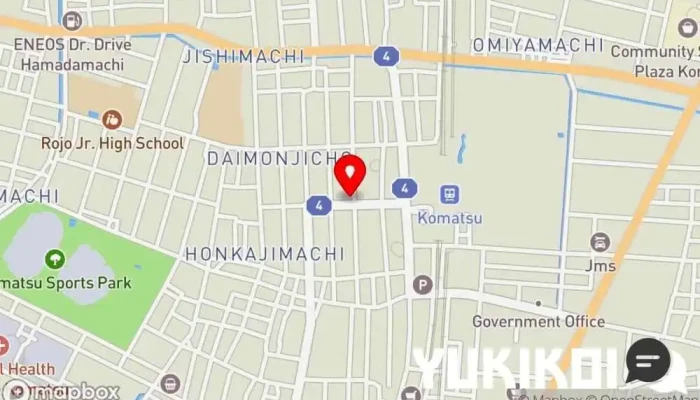 の地図 割烹 つかさ 会席・懐石料理店, 純和食店, 居酒屋, 和食店, 京都風日本料理店, 軽食店 で 小松市