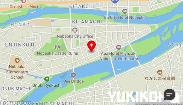 の地図 割烹 浜吉 和食店 で 延岡市