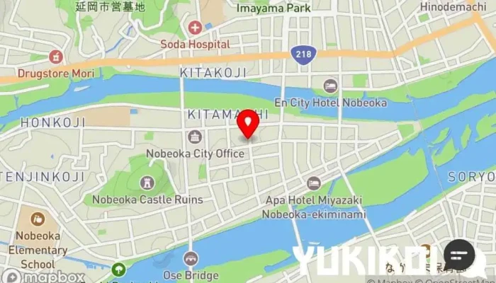 の地図 創作料理 夢の蔵 居酒屋 で 延岡市