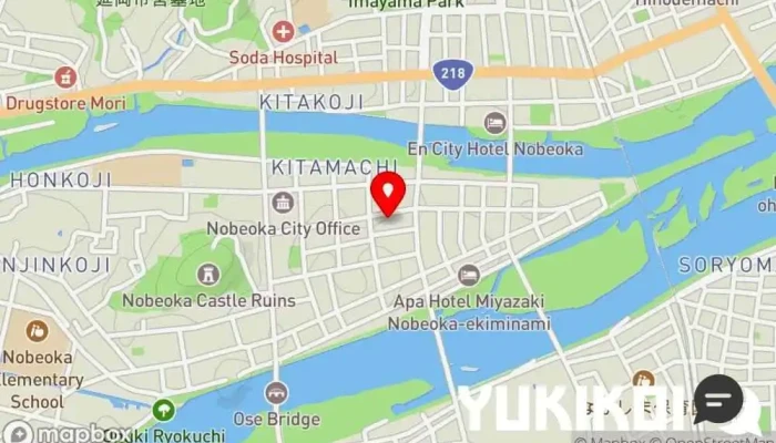 の地図 創作料理屋 柊 創作料理店 で 延岡市