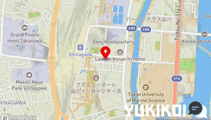 の地図 北海道シントク町 塚田農場 品川港南口店 居酒屋, 宴会場, 鶏料理店 で 港区