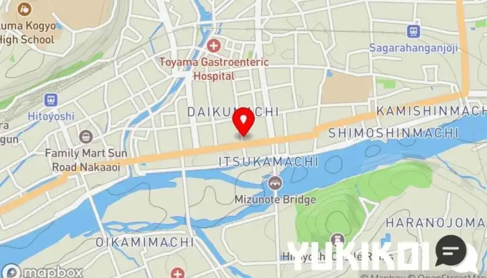 の地図 千姫 焼き鳥店 で 人吉市
