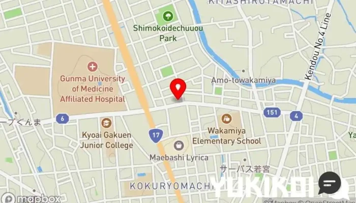 の地図 台湾料理 天福 台湾料理店 で 前橋市
