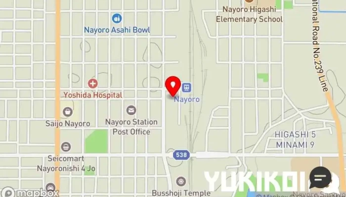 の地図 名寄駅前よろーな 観光案内所, サービスエリア, 観光名所, 青少年センター で 名寄市
