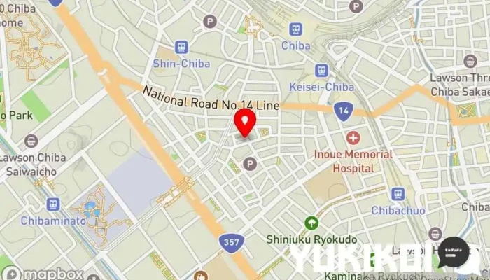 の地図 味のレストラン えびすや 本店 洋食レストラン, レストラン で 千葉市