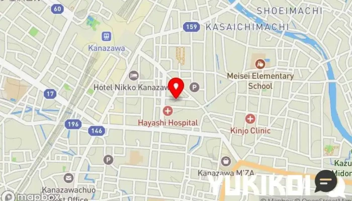 の地図 味楽ゆめり 居酒屋 で 金沢市